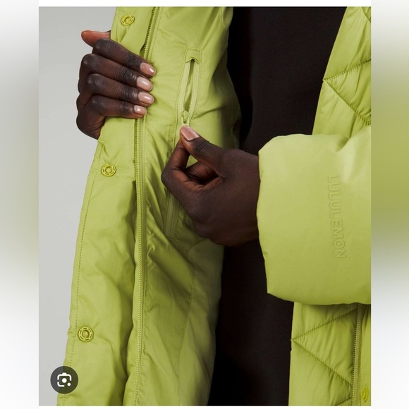 NWT Lululemon Long Oversized Down Jacket / wasabi / M/L - Picture 4 of 14